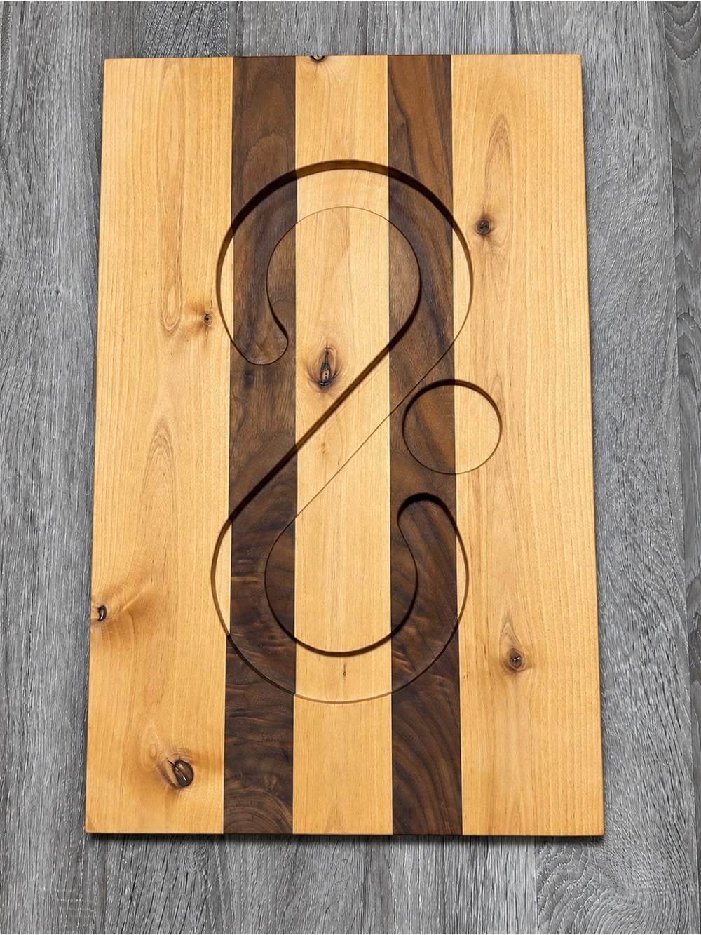 Ryan Designs Infinity Cheese and Cracker Board Alder and Walnut